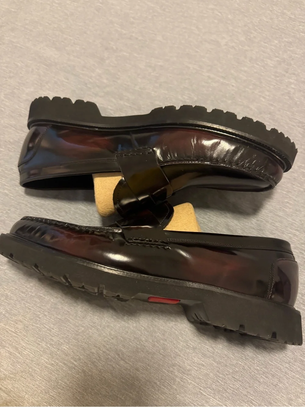 Cole Haan Black Gloss Leather Penny Loafers